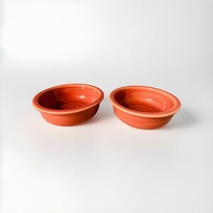 (2) Fiestaware Rose 4 3/4 inch Fruit Bowls Fiesta 1950s Pink Small Vintage Dish